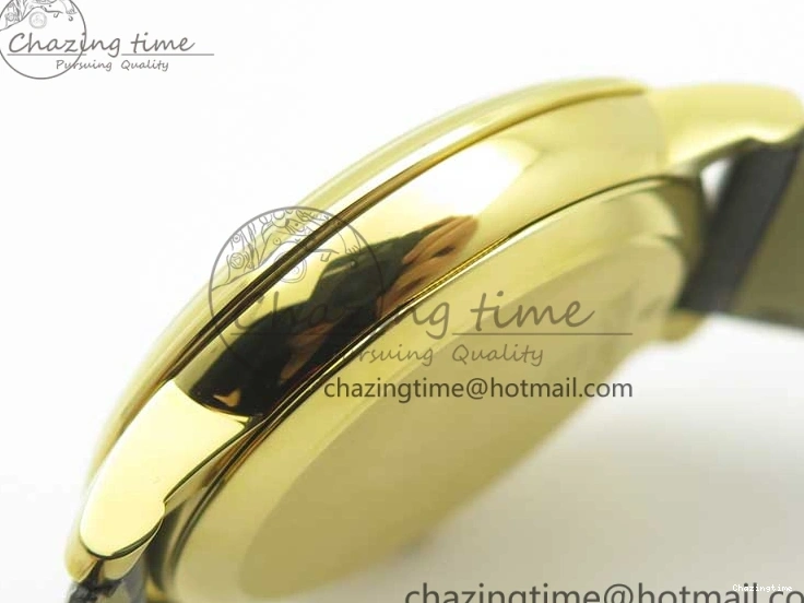 0419 De Ville YG MKF 1:1 Best Edition Silver Dial Diamonds Markers on Black Leather Strap MIYOTA 9015 V Flexible 8046